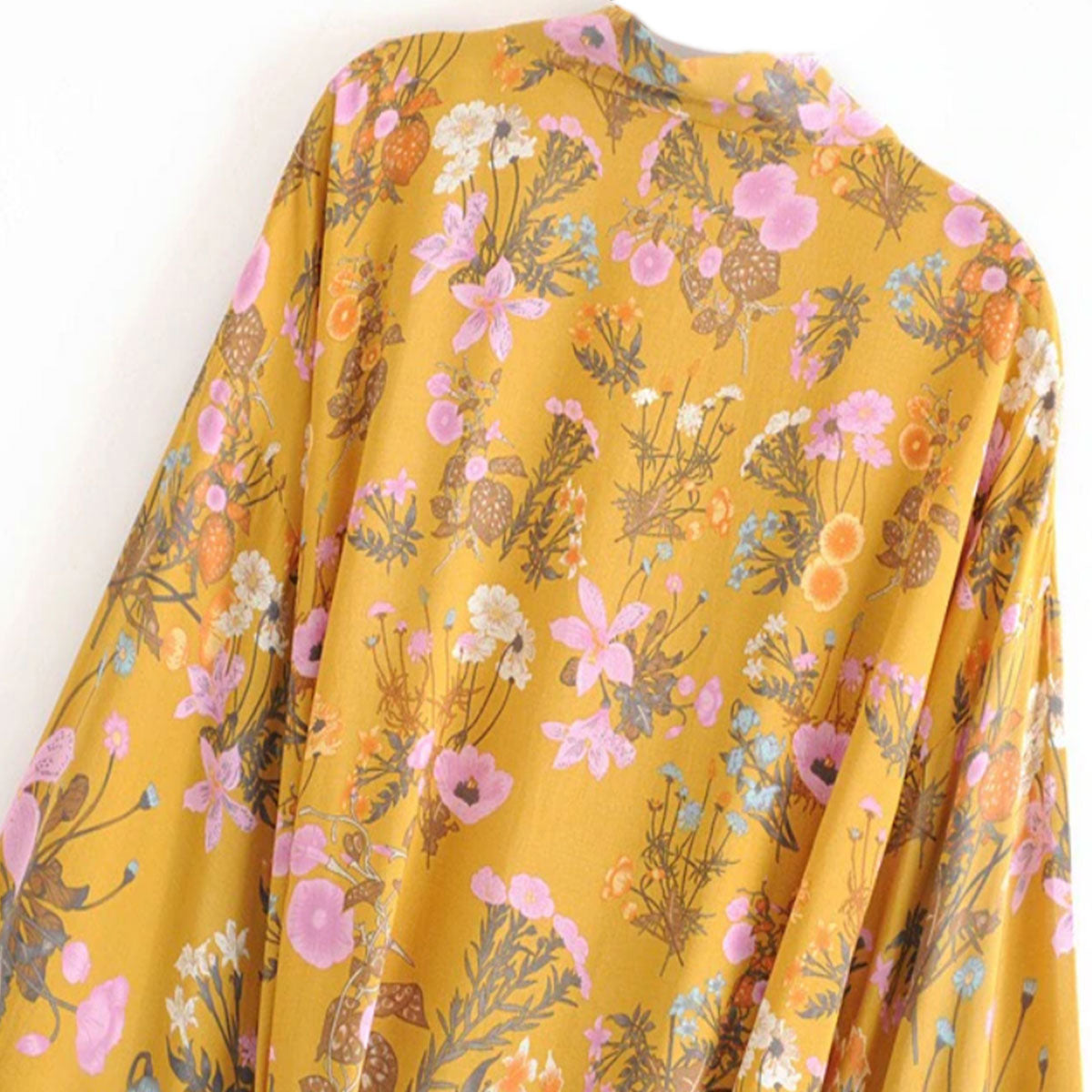 Golden Hour Boho Floral Print Short Robe