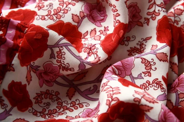 Rose Charm Boho Floral Print Midi Skirt