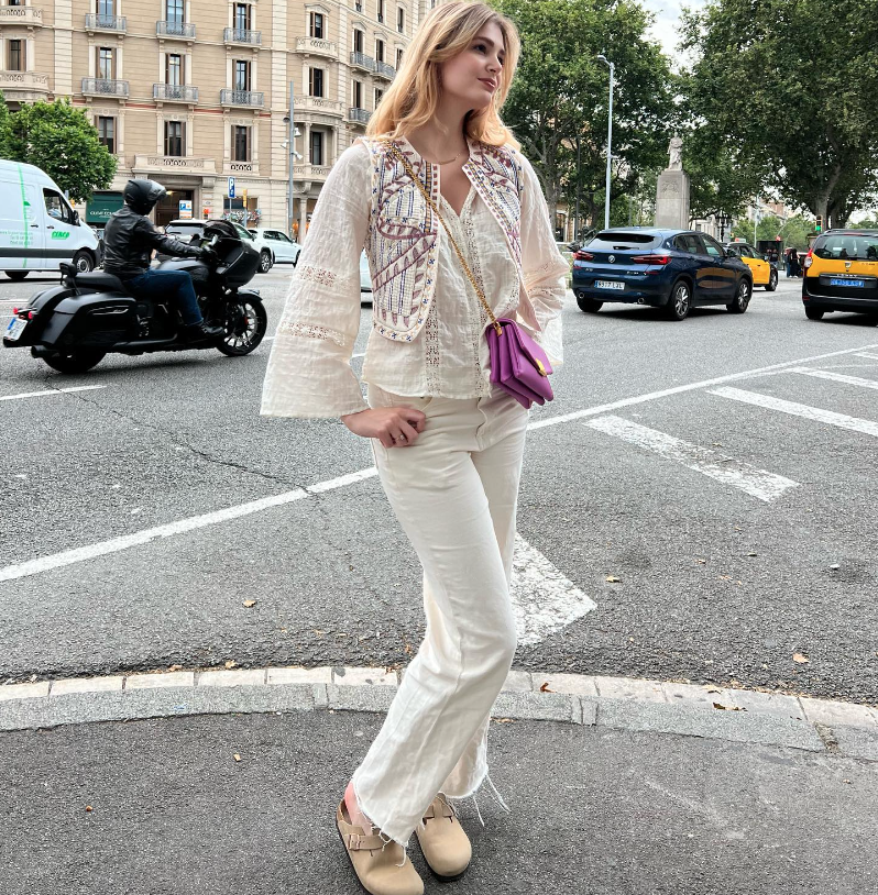 White Boho Floral Embroidered Vest