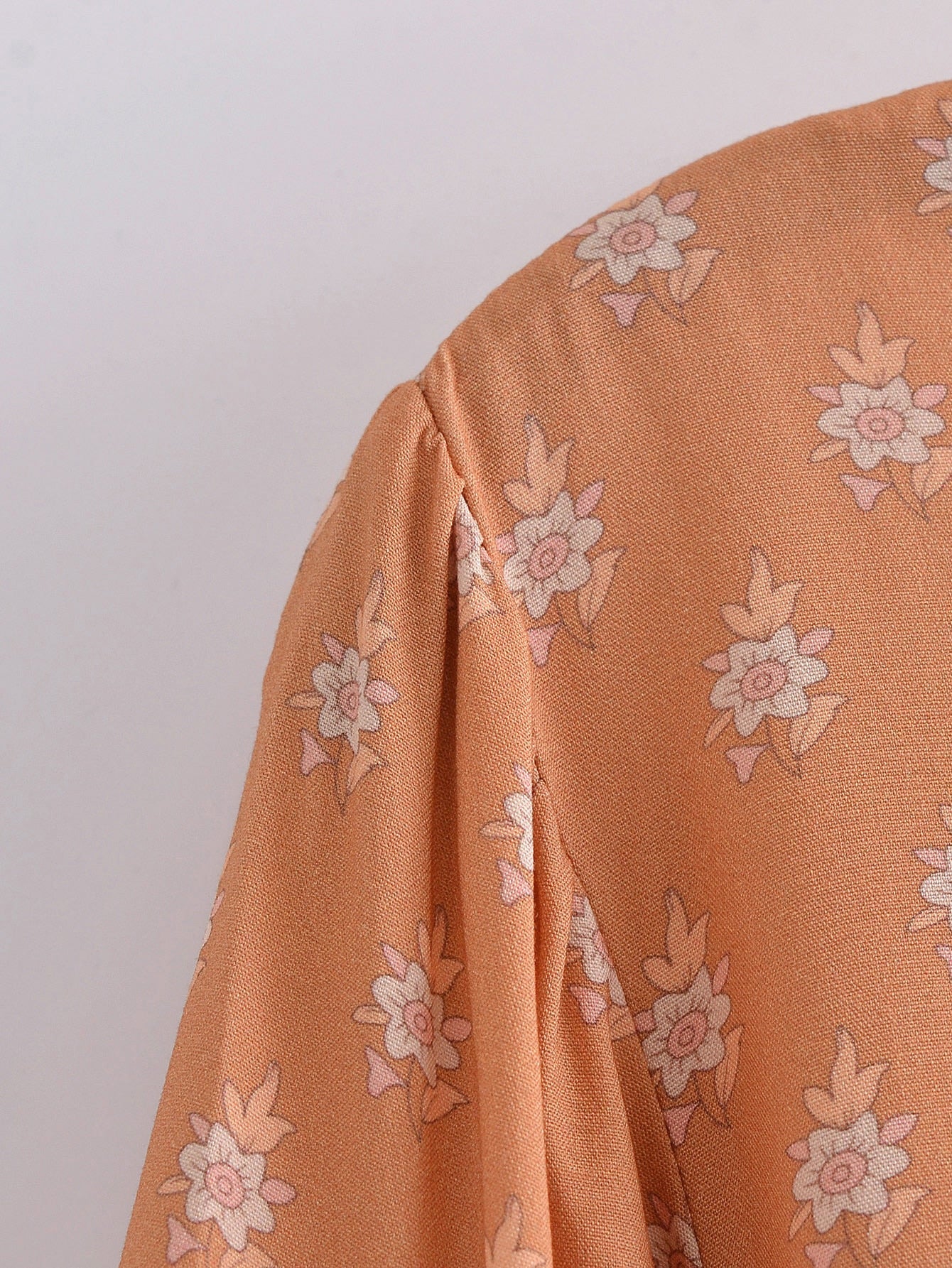 Sienna Sands Boho Floral Print Long Sleeve Blouse