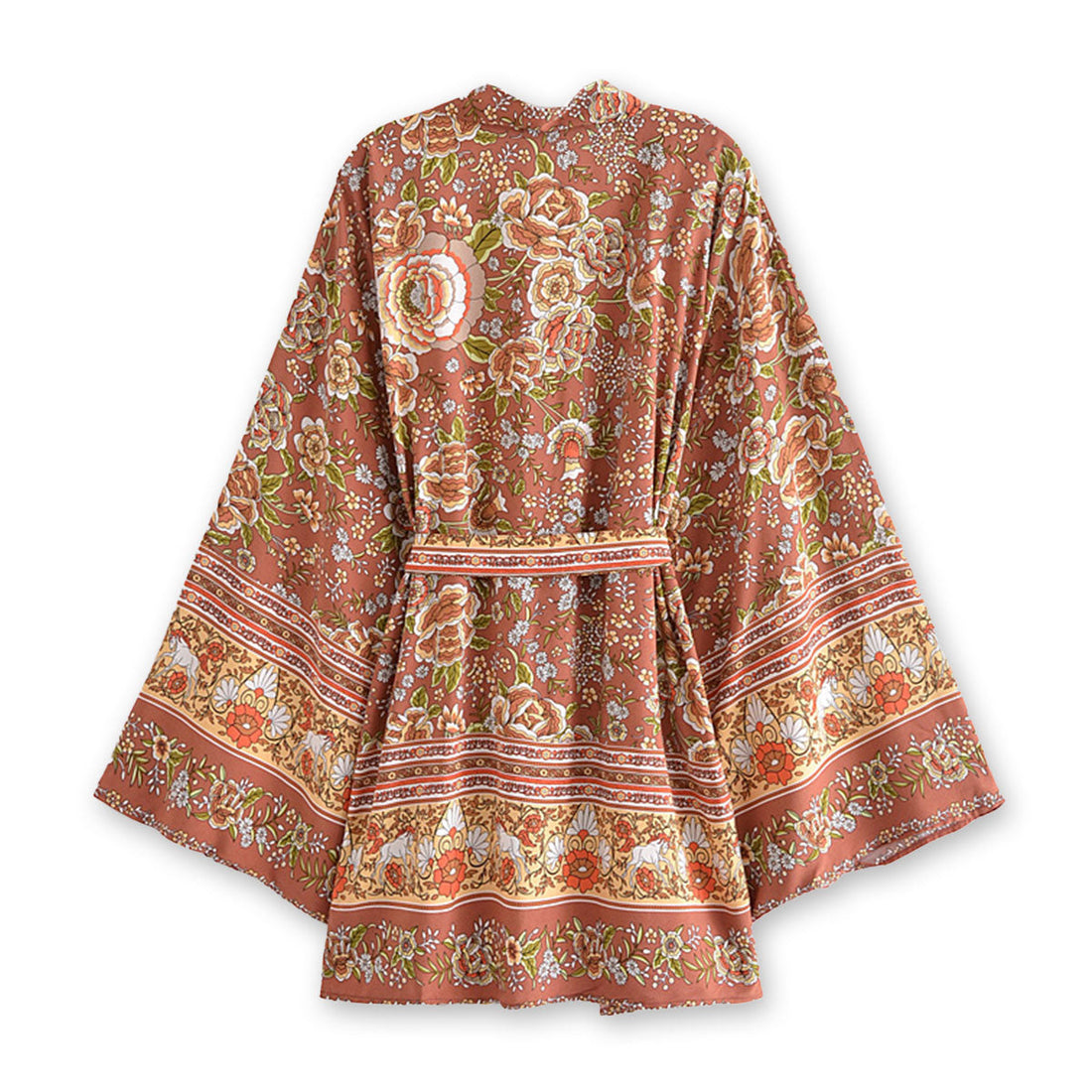 Sienna Rose Pony Boho Floral Print Short Robe