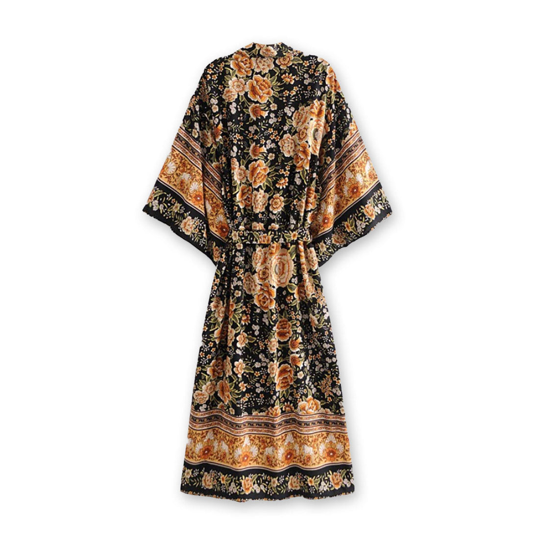 Dark Horse Boho Floral Print Maxi Robe
