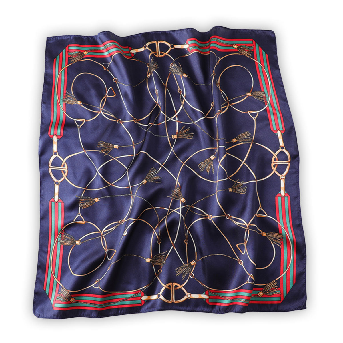 Dark Navy Blue Tassel Boho Scarf