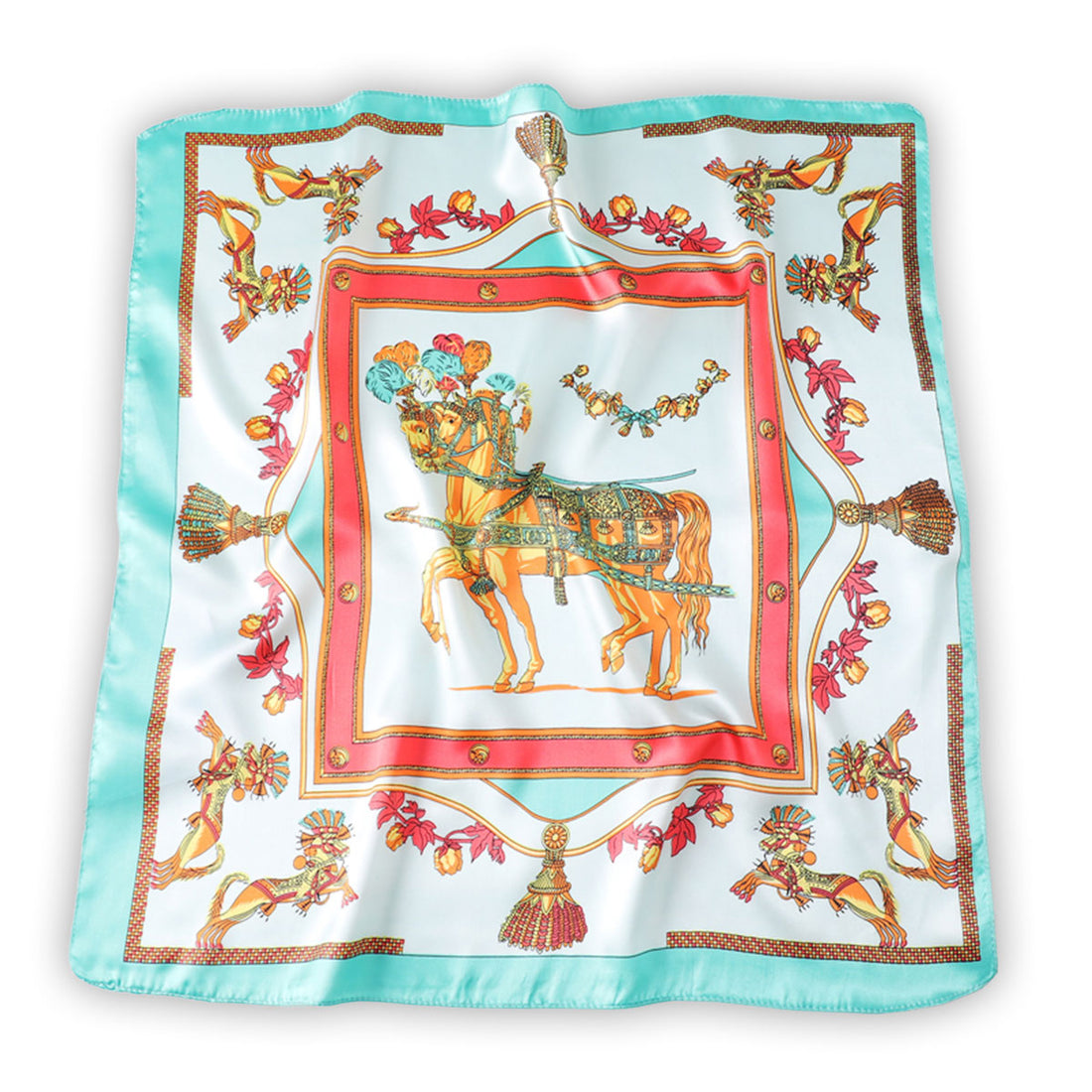 Turquoise Sea Blue Boho Scarf