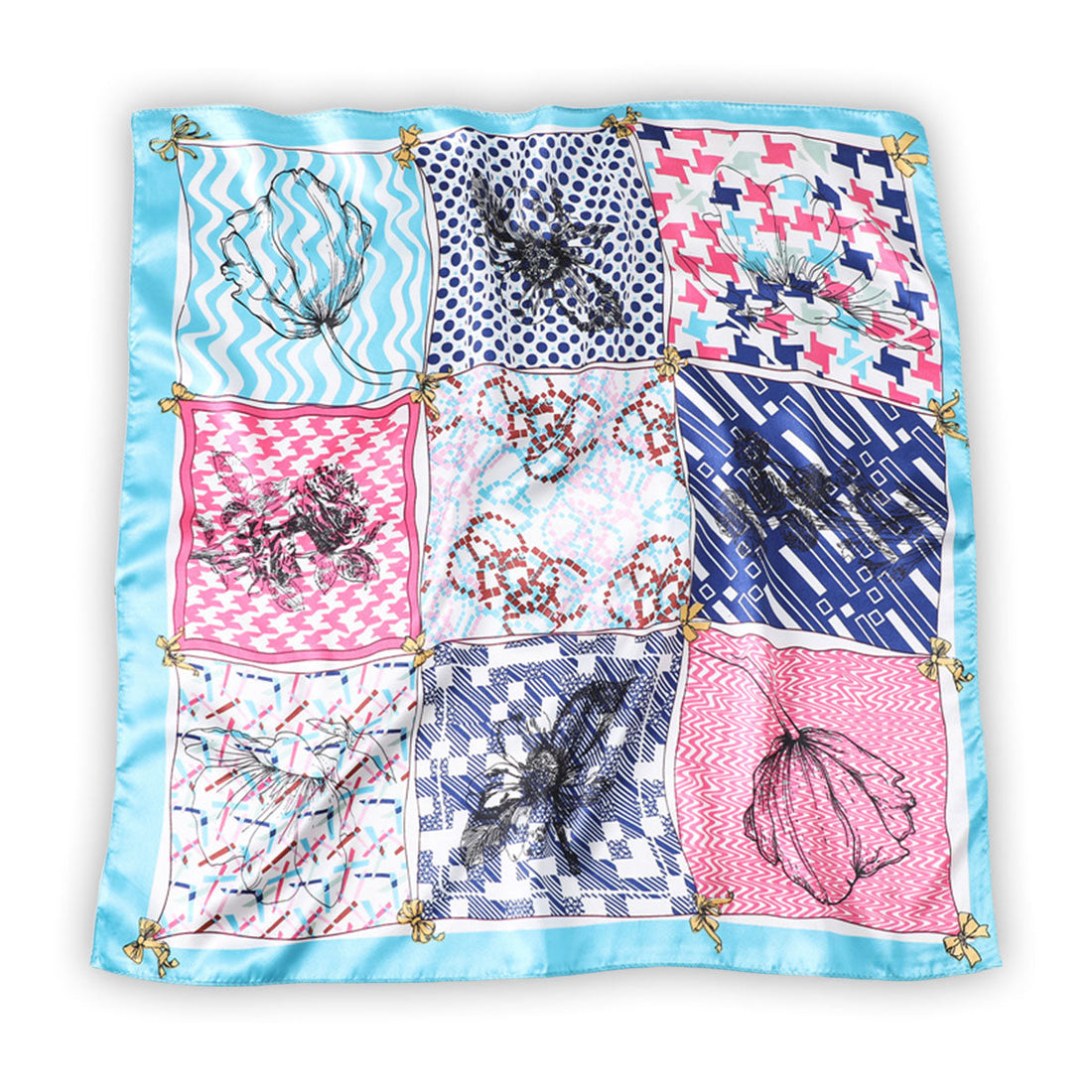 Hawaiian Blue Floral Boho Scarf