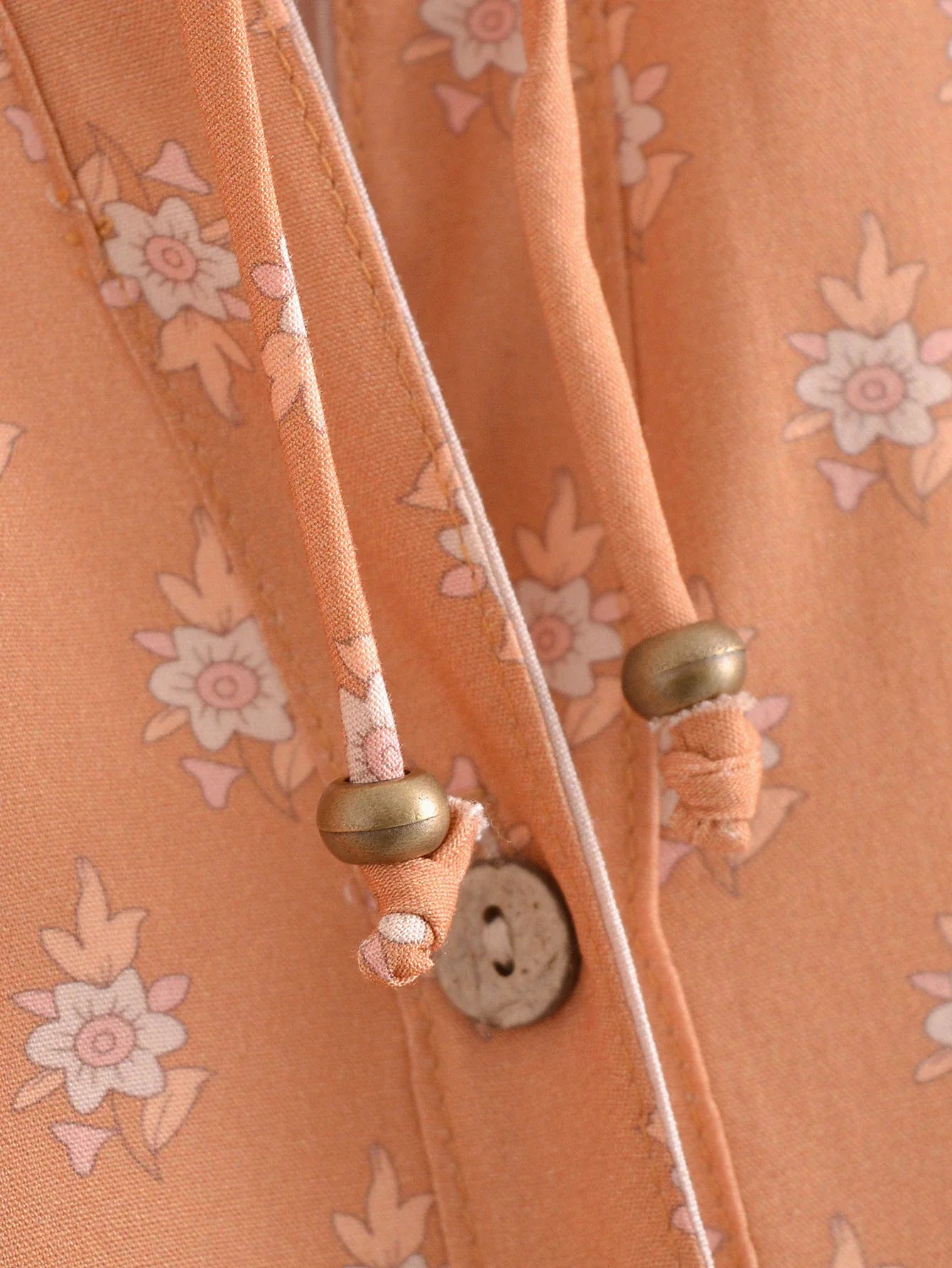 Sienna Sands Boho Floral Print Long Sleeve Blouse