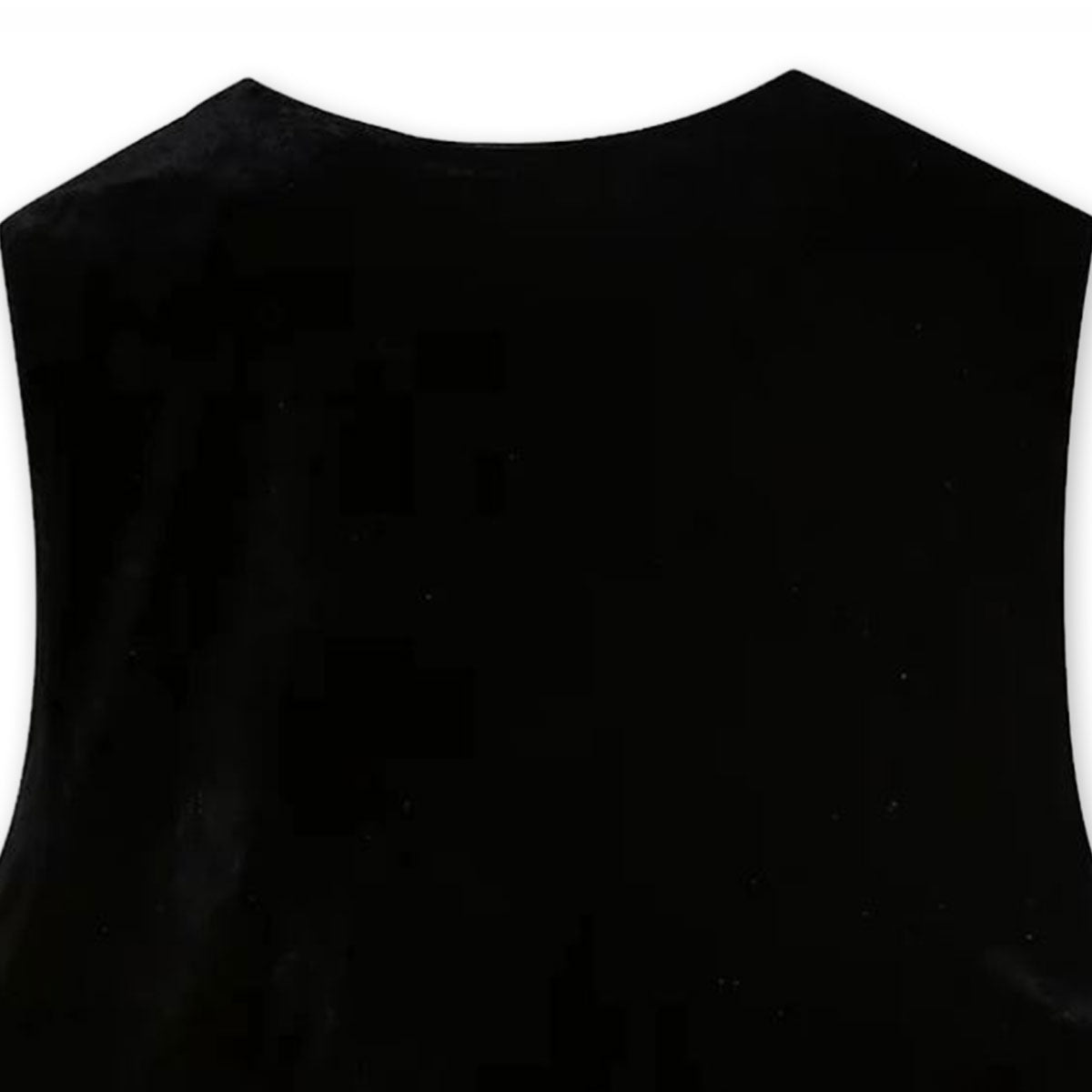 Black Boho Floral Embroidered Vest