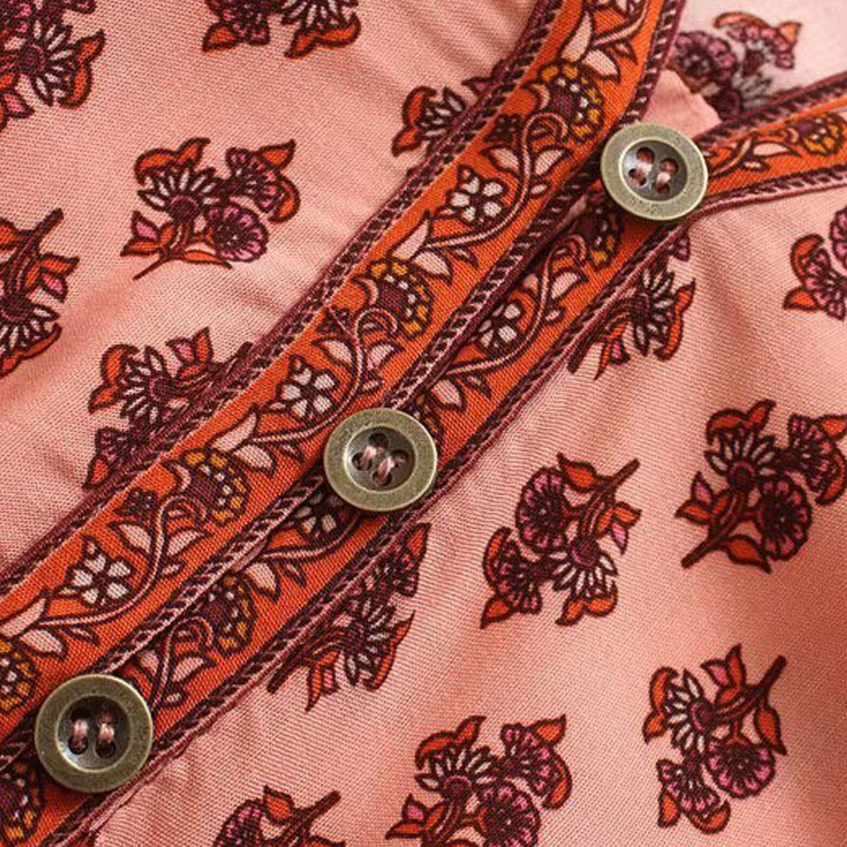 Siesta Rose Boho Floral Print Midi Dress