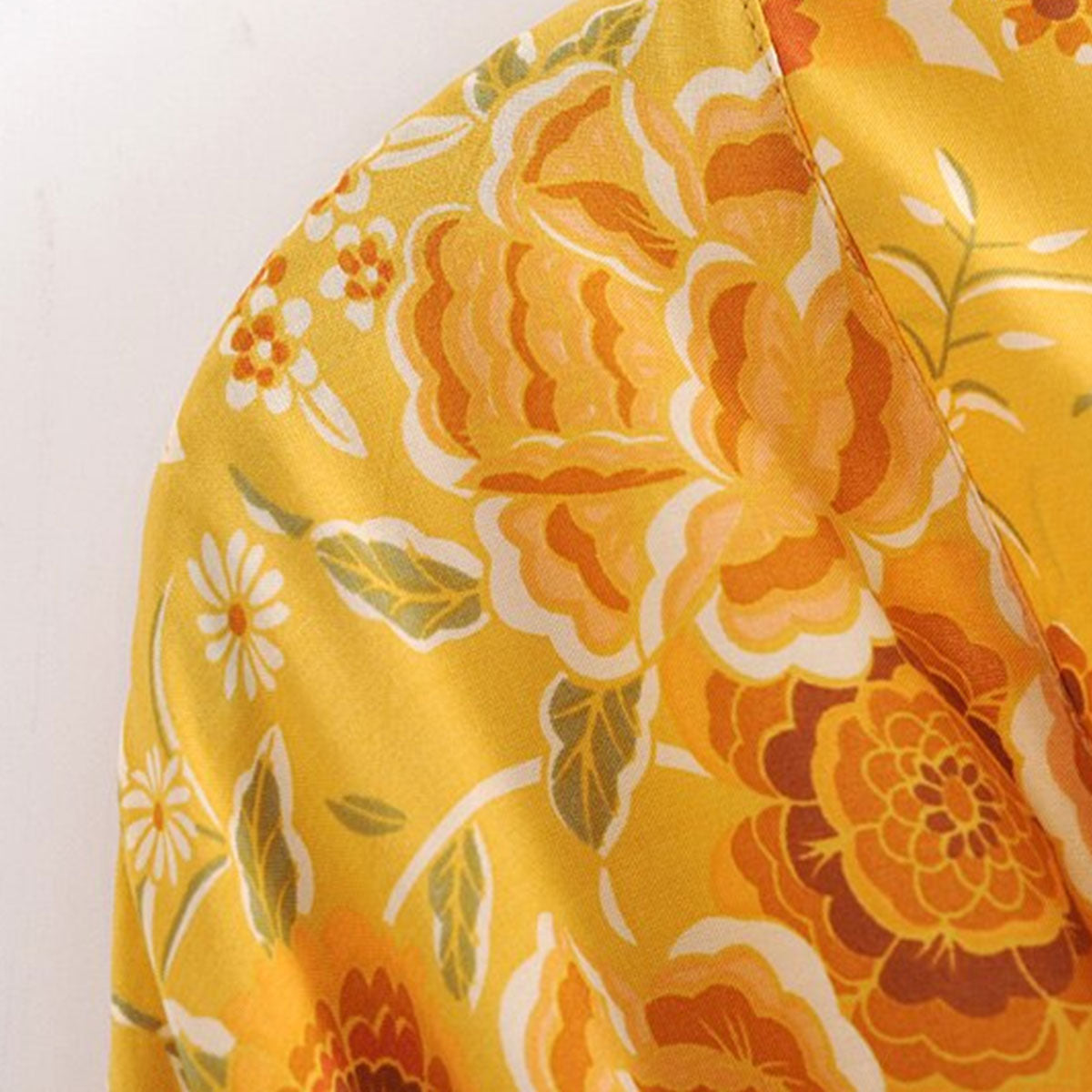 Golden Yellow Horse Boho Maxi Robe