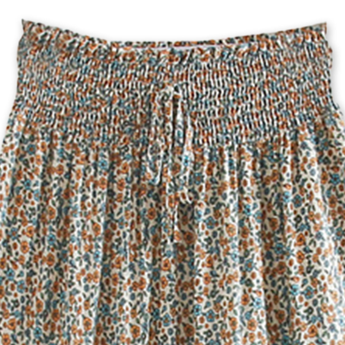Jasmine White Boho Floral Print Maxi Skirt