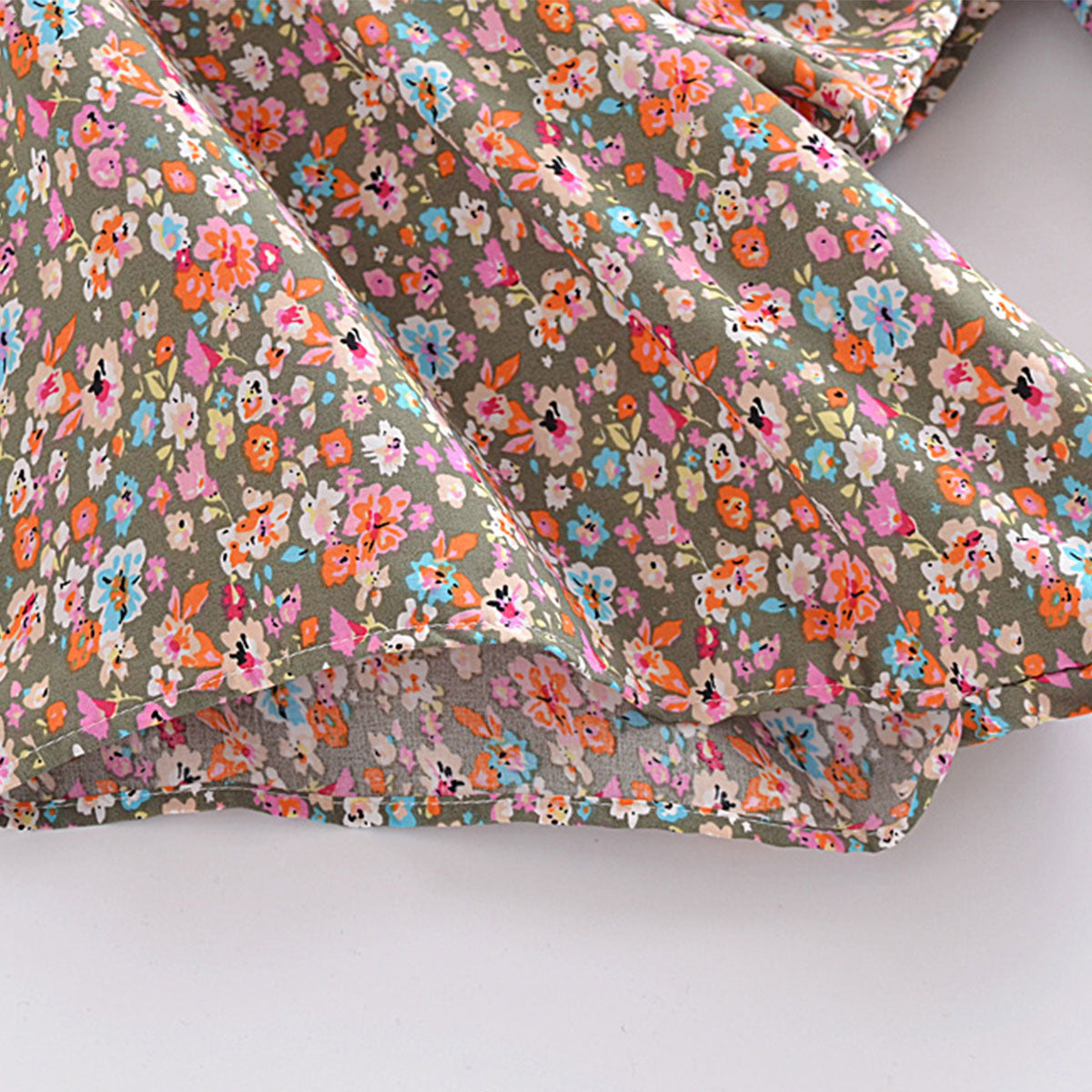 Clary Sage Boho Floral Print Crop Top