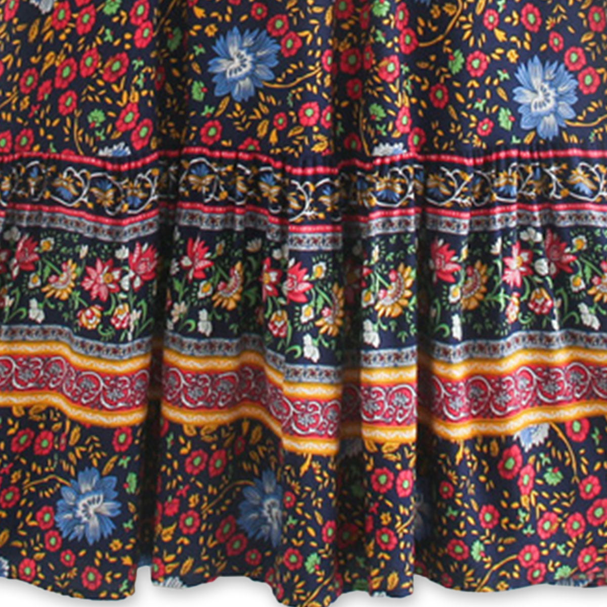 Poseidon Boho Floral Print Maxi Skirt