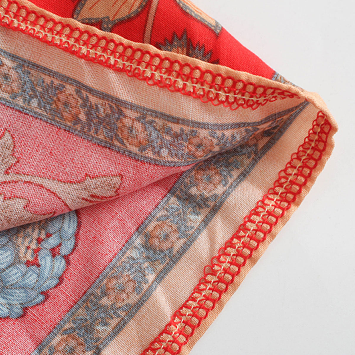 Rose Red Boho Floral Print Maxi Skirt