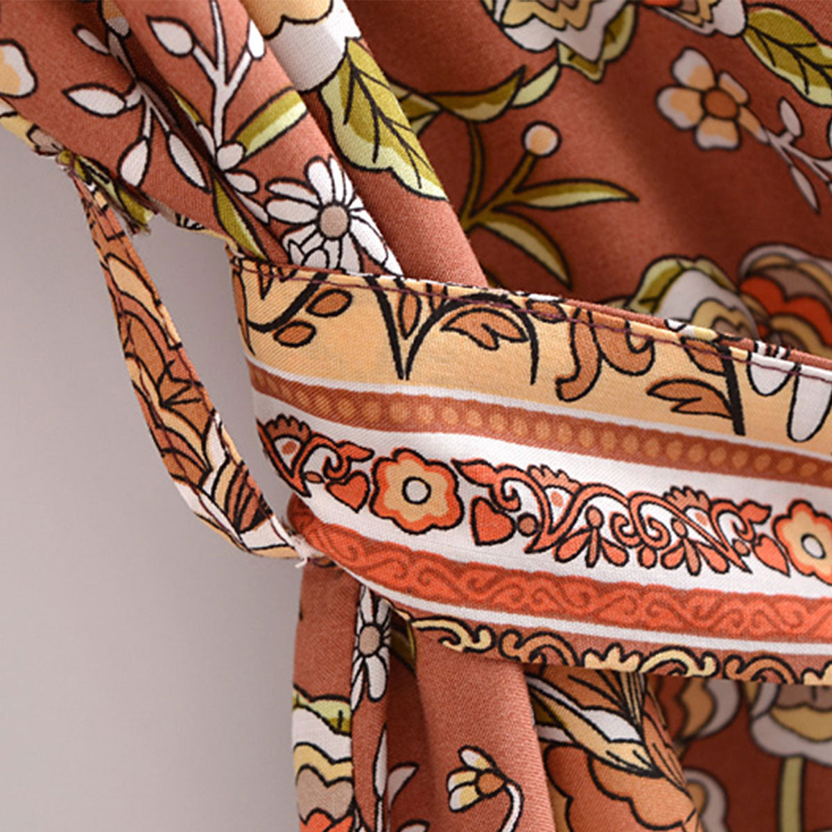 Sienna Rose Pony Boho Floral Print Short Robe
