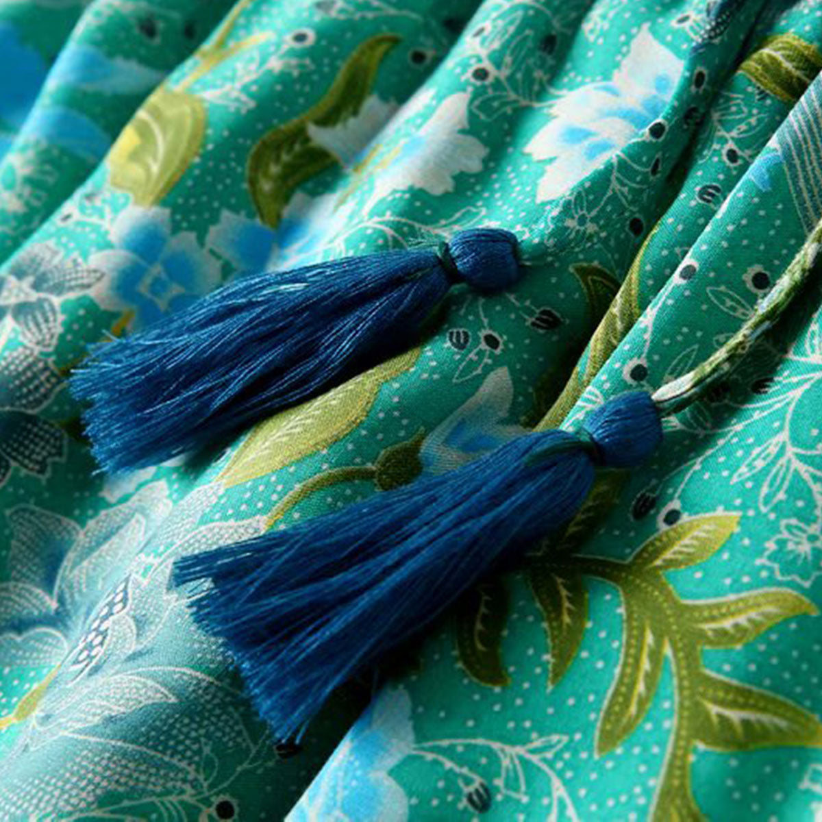 Jaded Peacock Boho Floral Print Midi Skirt