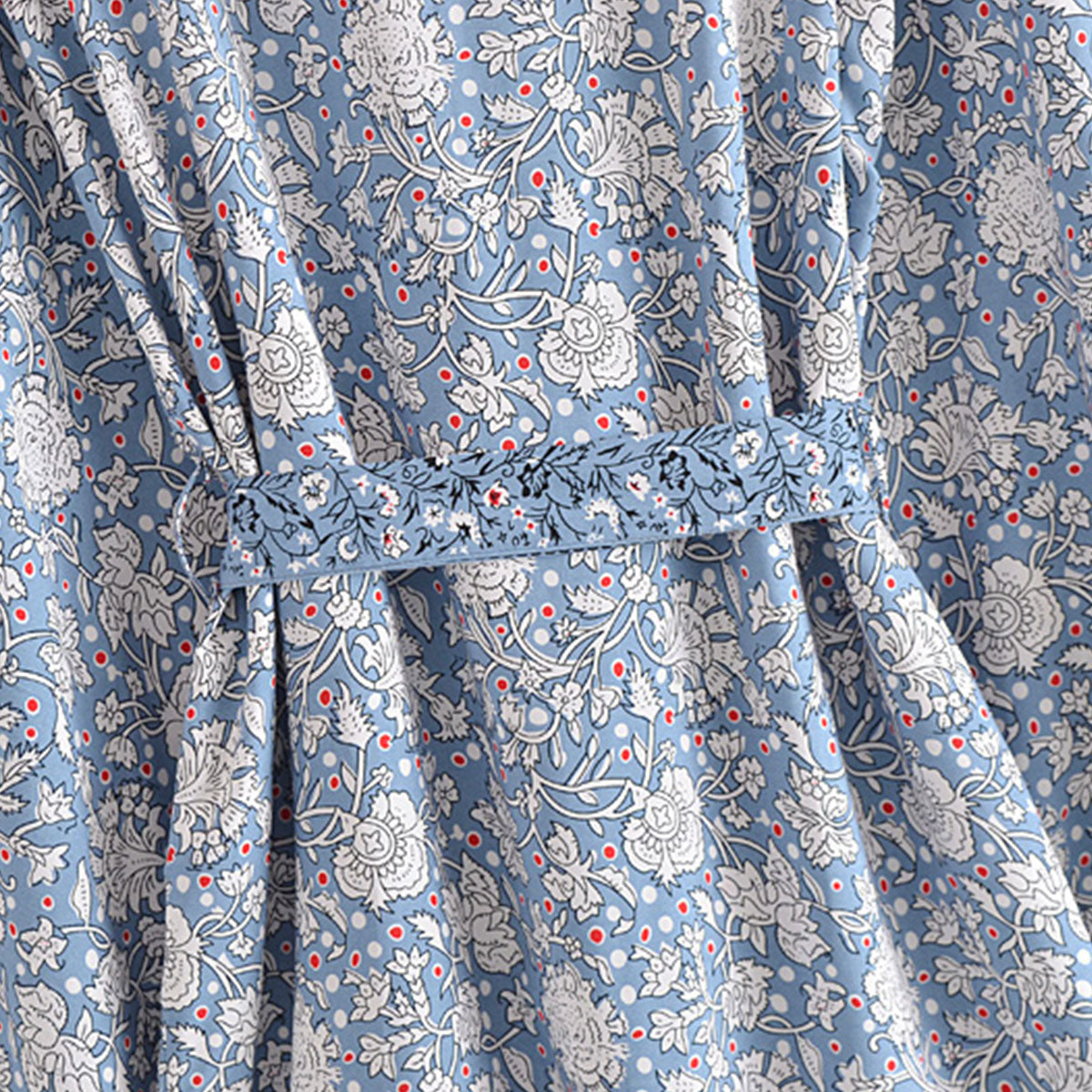 Dayflower Boho Floral Print Short Robe