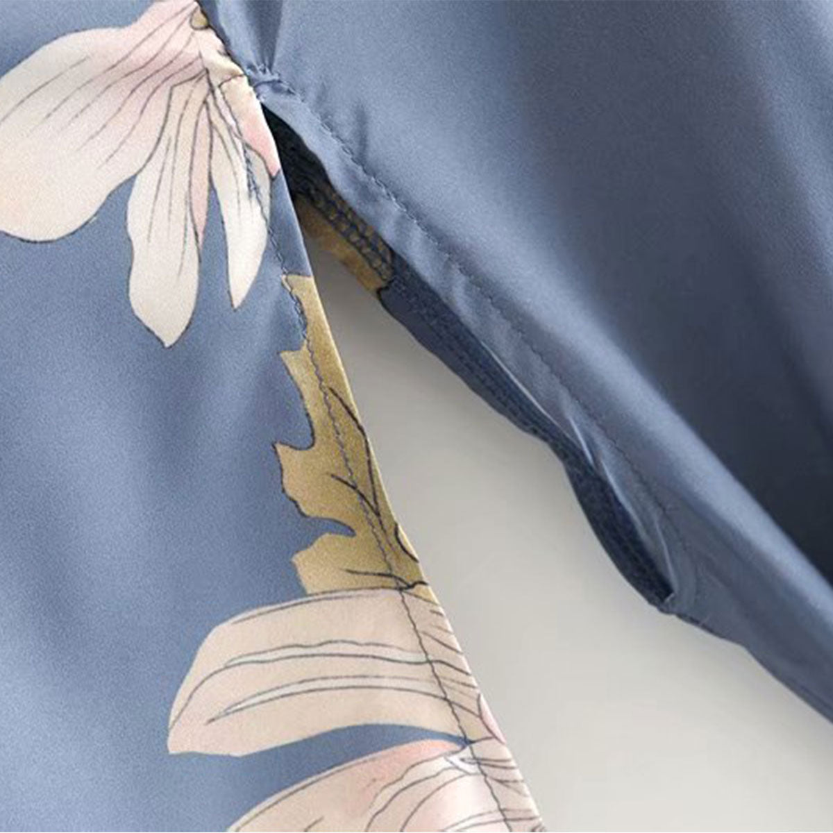 Twilight Blue Peacock Boho Maxi Robe