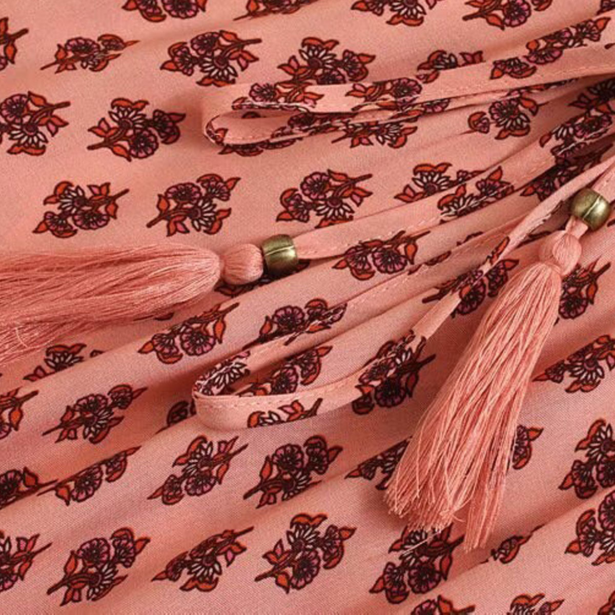 Siesta Rose Boho Floral Print Midi Dress
