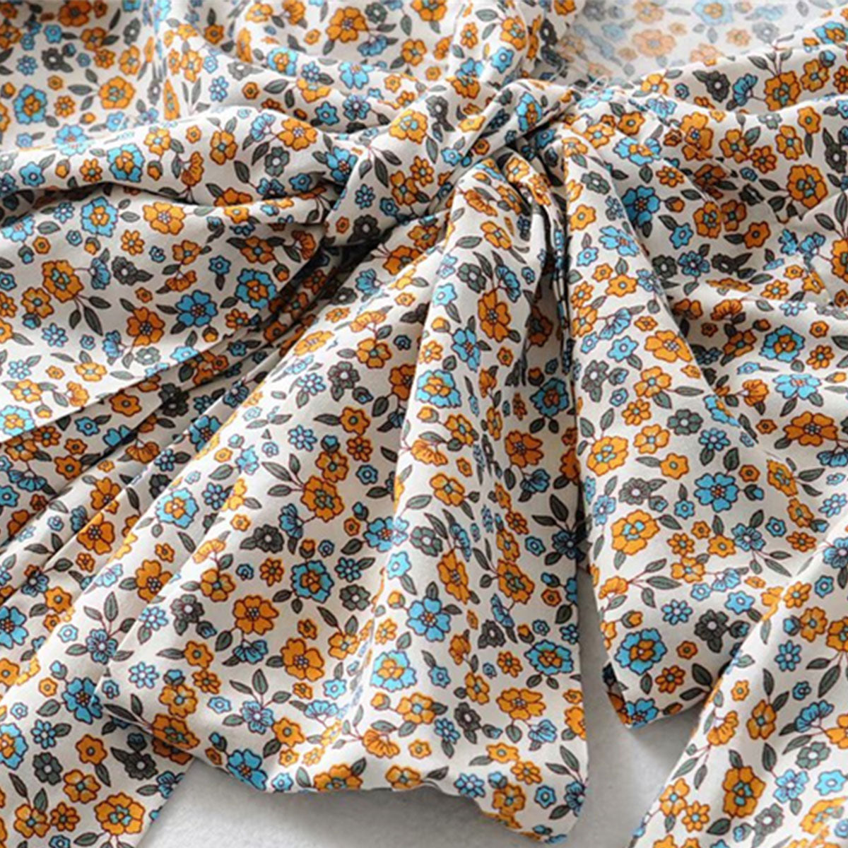 Jasmine White Boho Floral Print Long Sleeve Crop Top