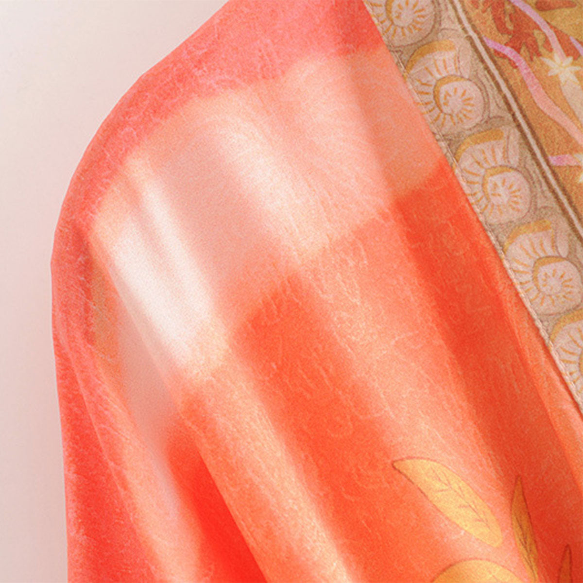 Mermaid Paradise Orange Boho Maxi Robe
