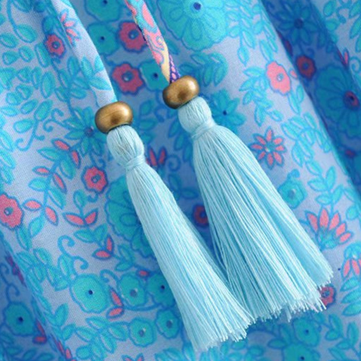 Island Sea Boho Floral Print Maxi Skirt