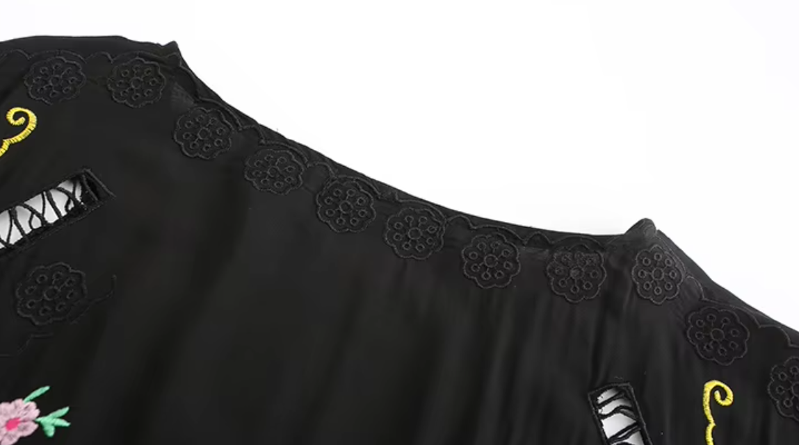 Enchanted Eve Floral Embroidered Maxi Dress