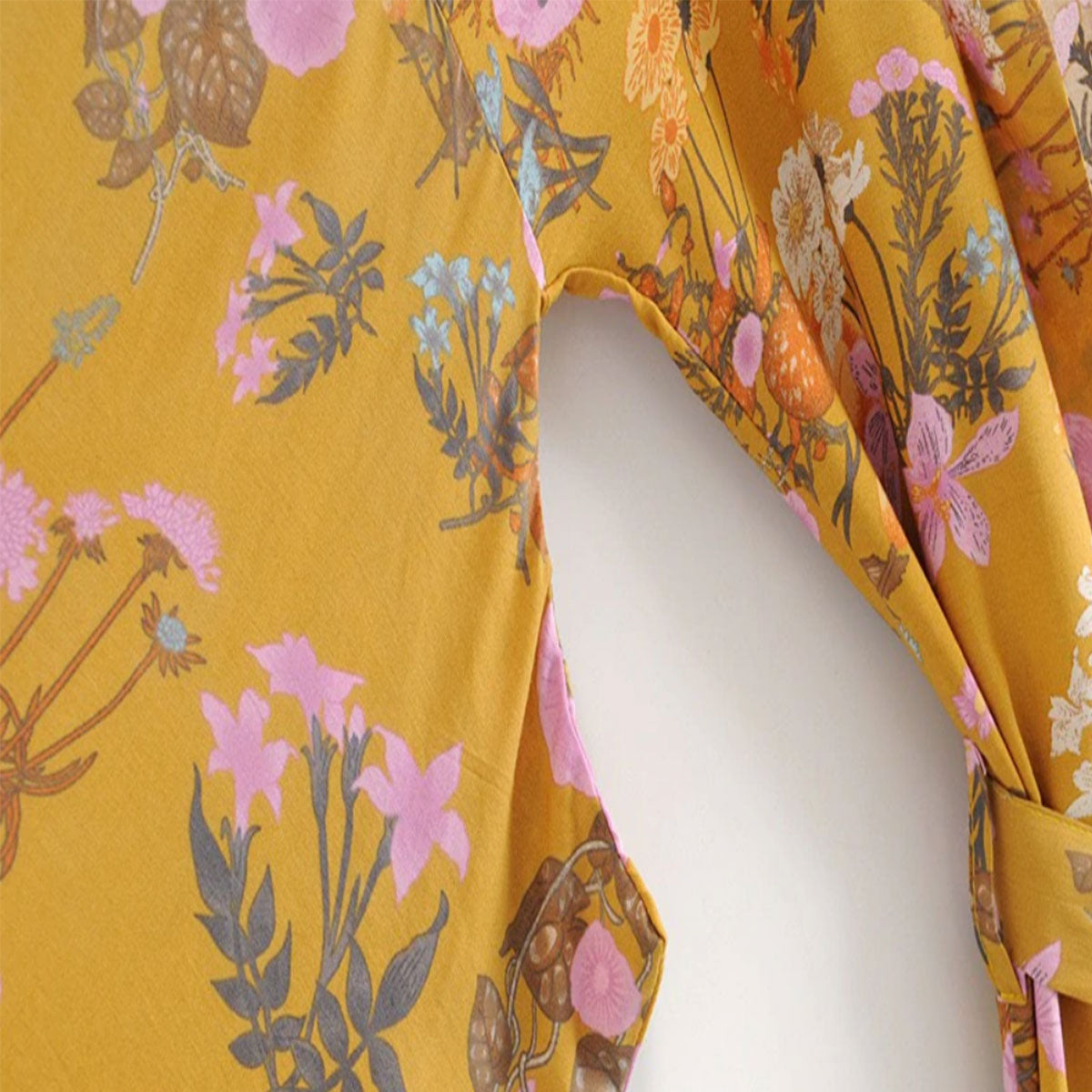 Golden Hour Boho Floral Print Short Robe