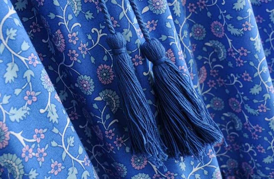 Whispering Willow Boho Floral Print Maxi Dress