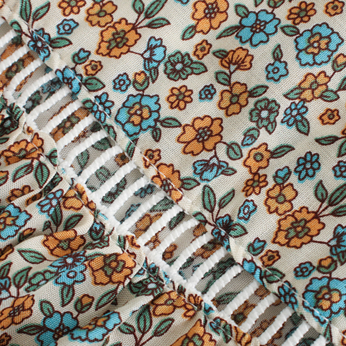 Jasmine White Boho Floral Print Maxi Skirt
