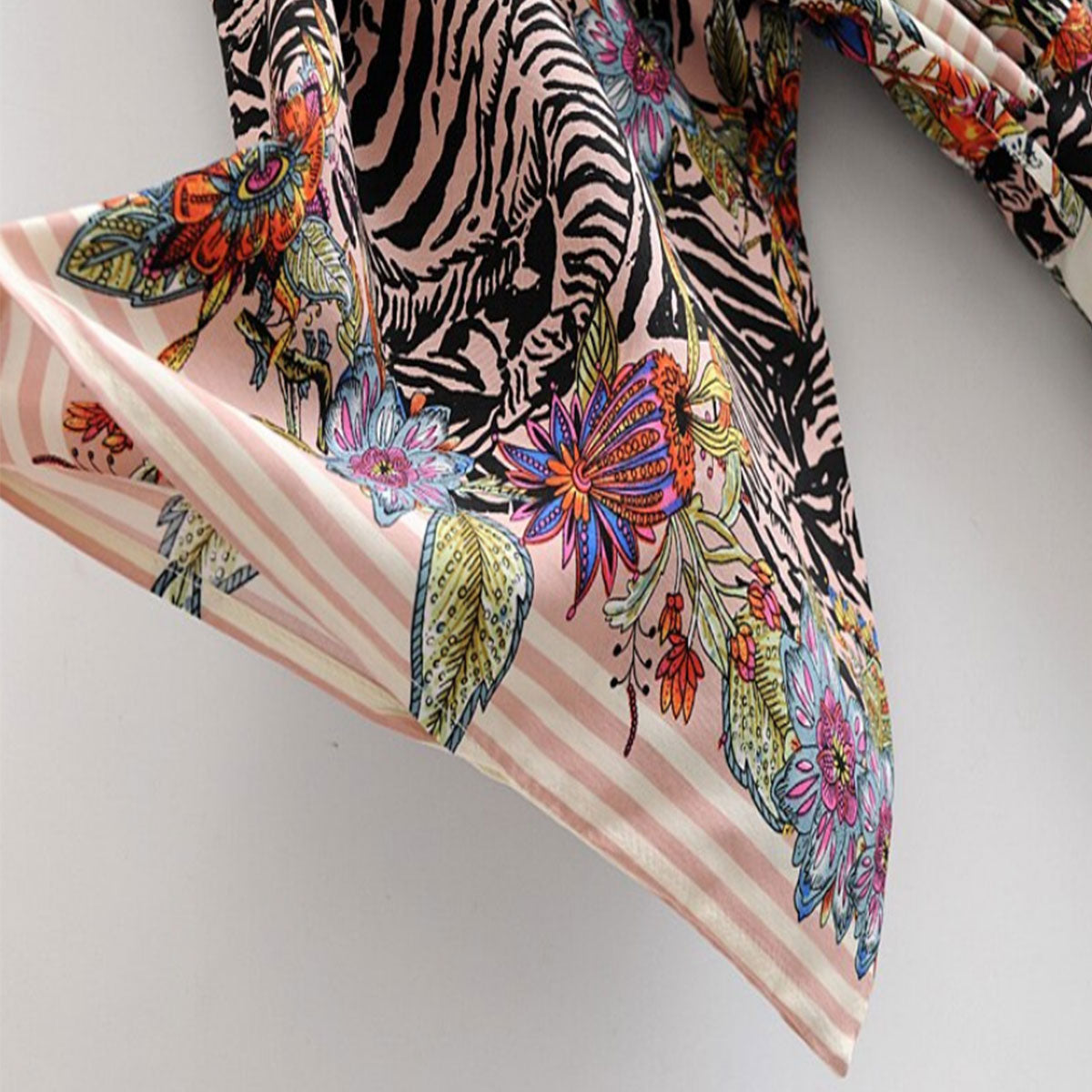 Zebra Print Boho Floral Maxi Robe