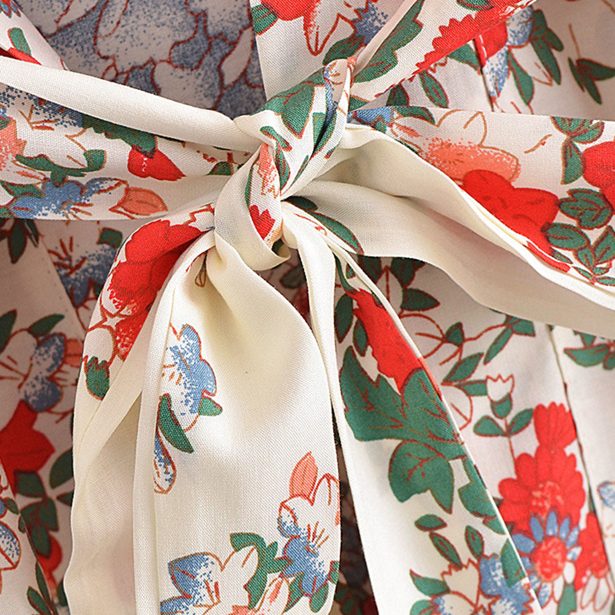 Wedding White Boho Floral Print Short Robe