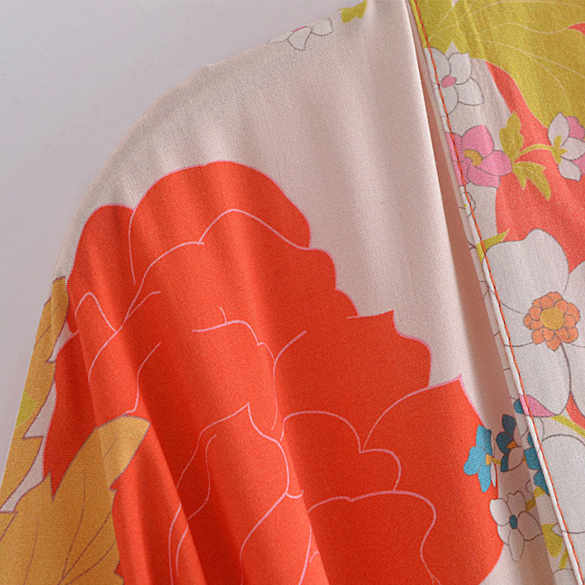 Sun Kissed Pink Boho Floral Print Maxi Robe