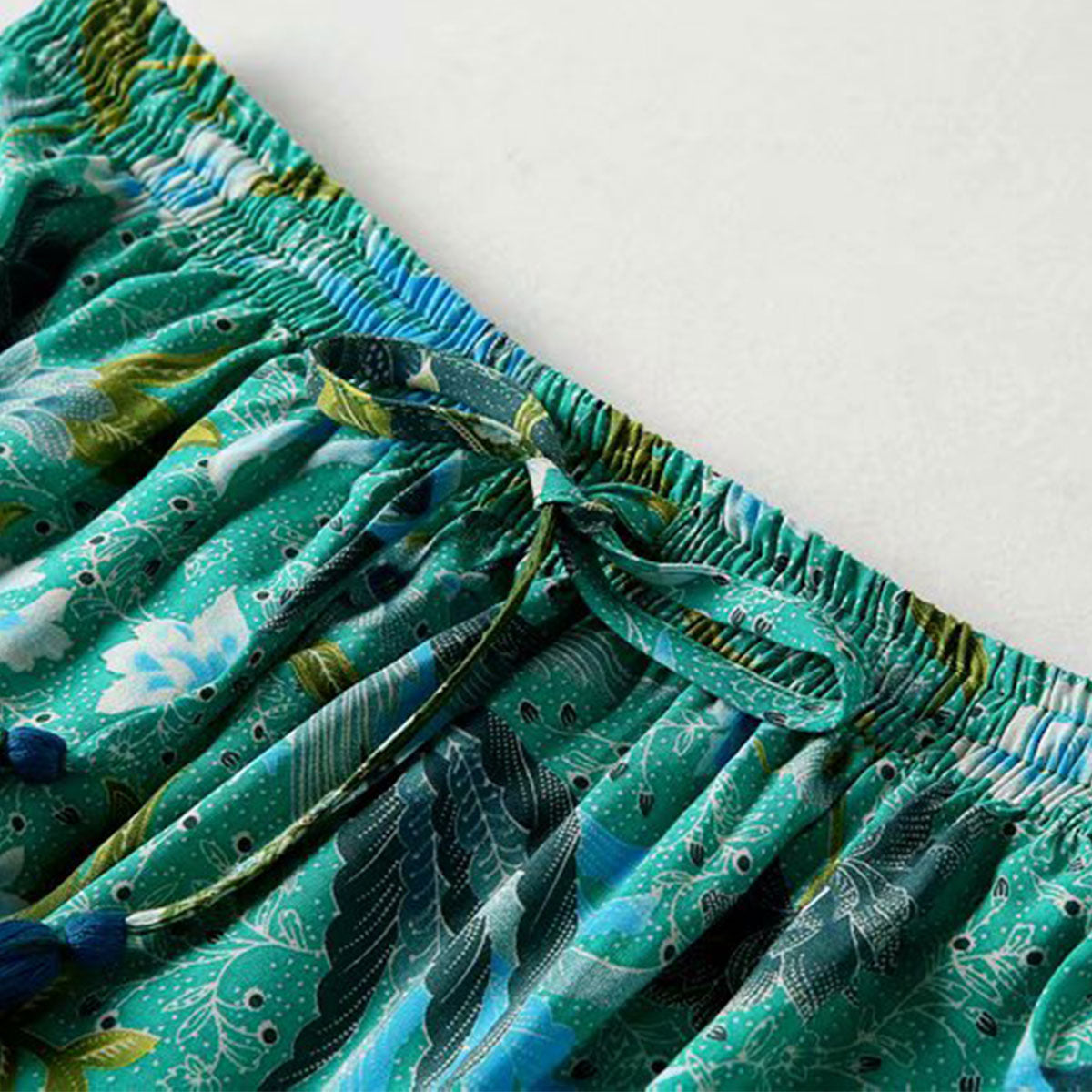 Jaded Peacock Boho Floral Print Midi Skirt