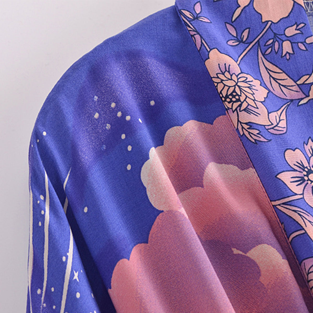 Moonstruck Indigo Goddess Boho Maxi Kimono Robe