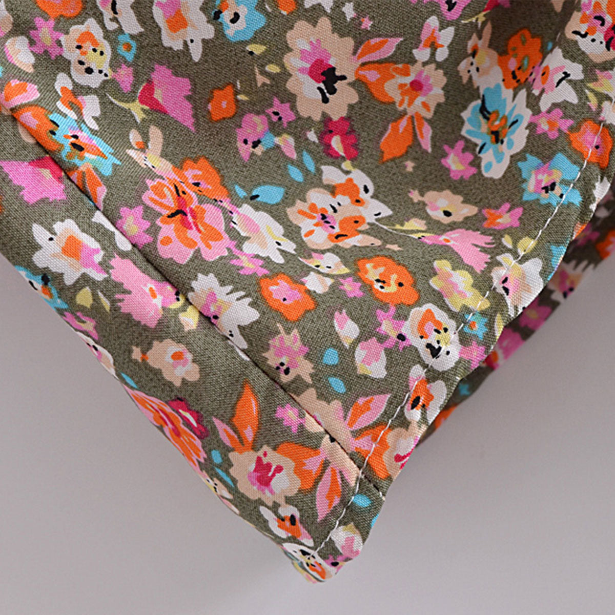 Clary Sage Boho Floral Print Crop Top