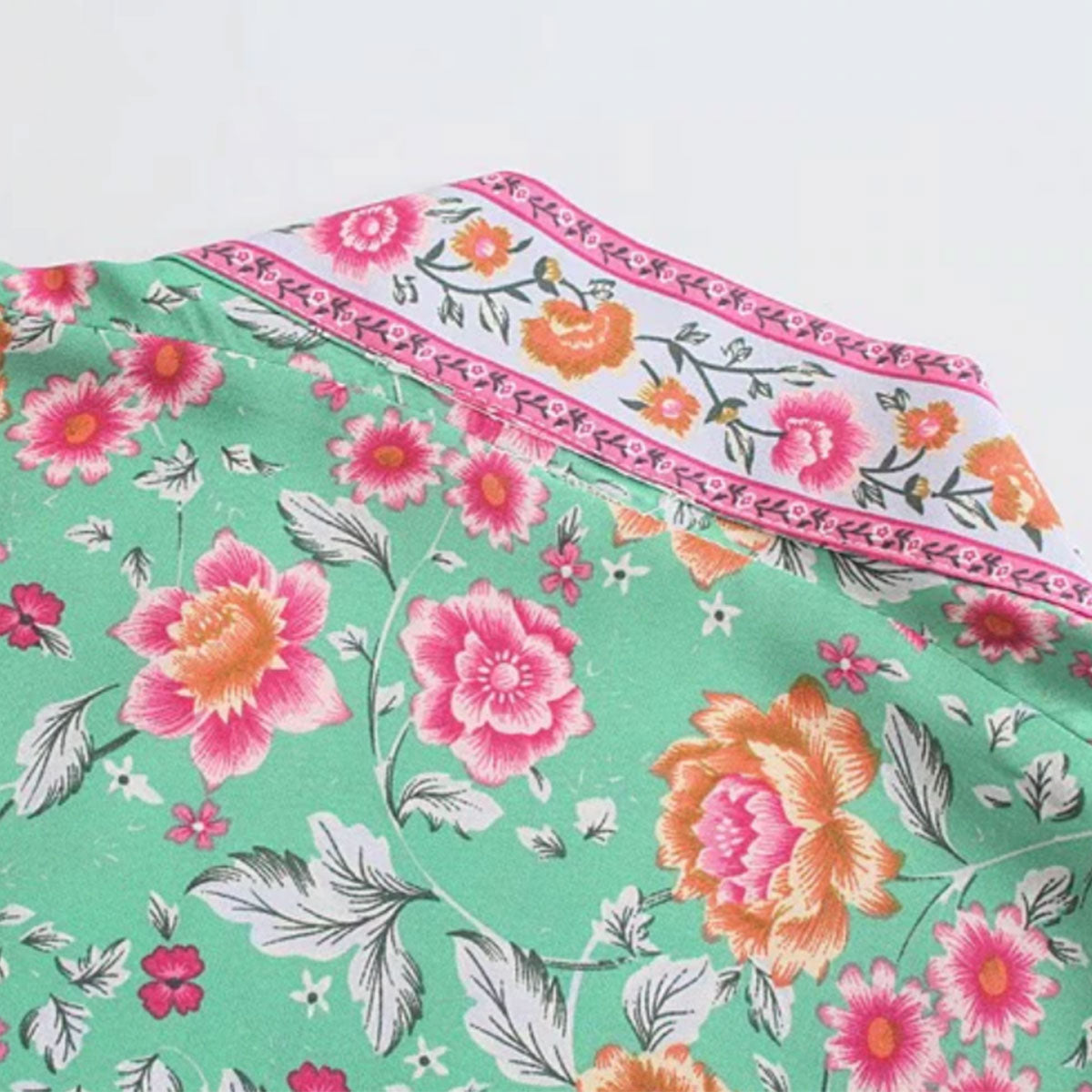 Mountain Meadow Boho Floral Print Midi Robe