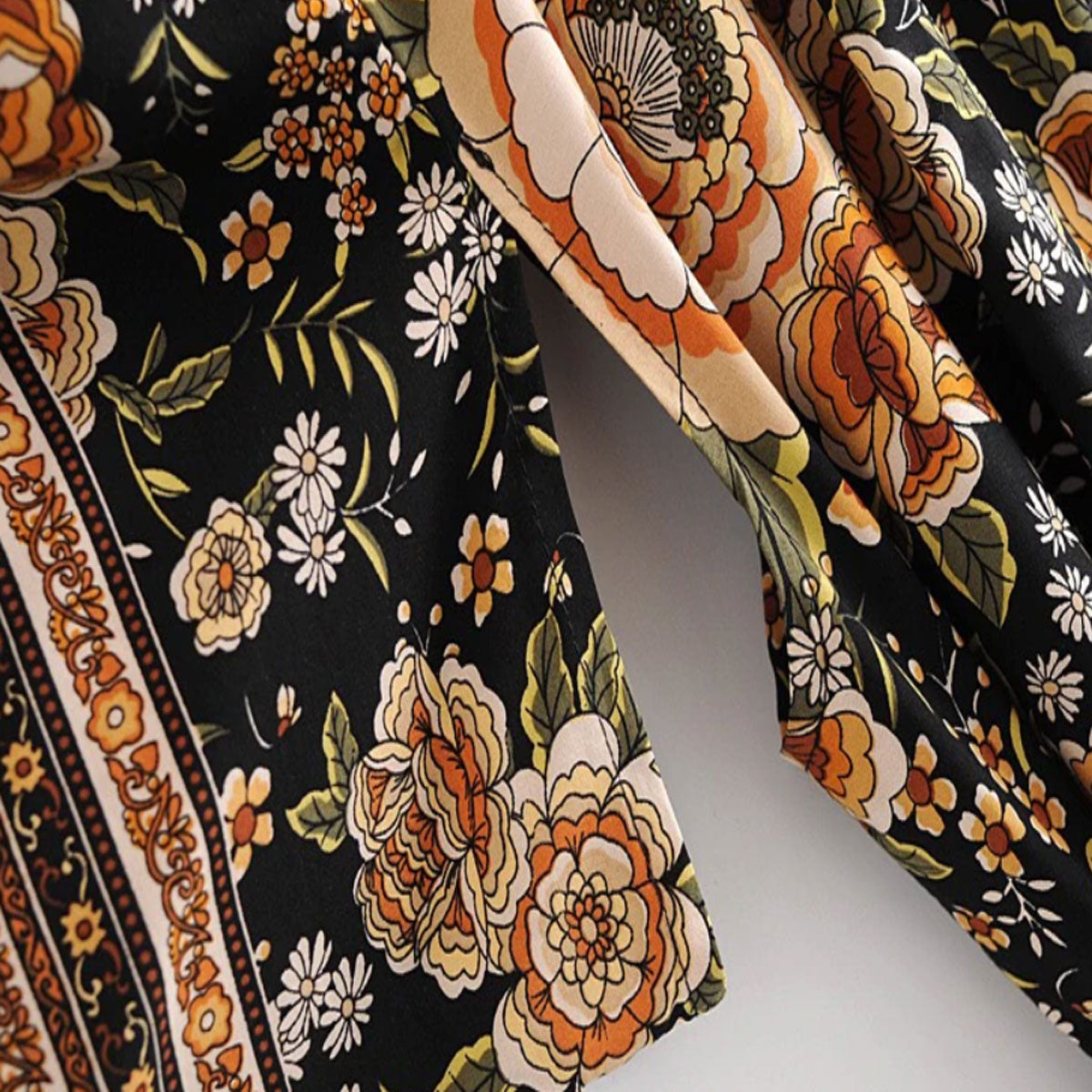 Dark Horse Boho Floral Print Maxi Robe