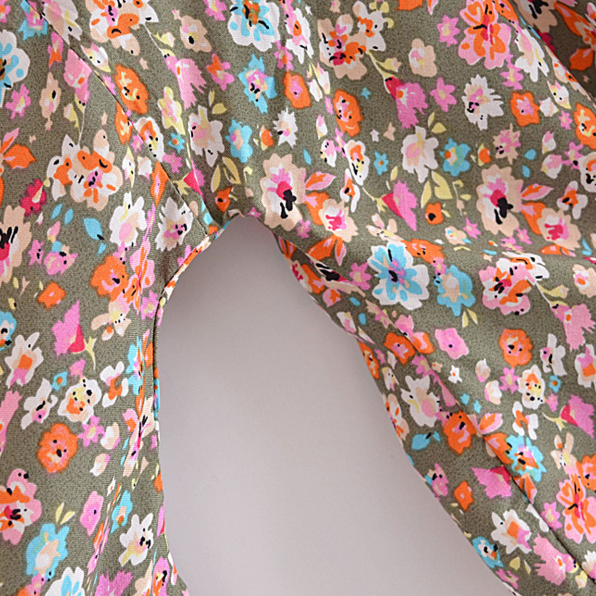 Clary Sage Boho Floral Print Crop Top