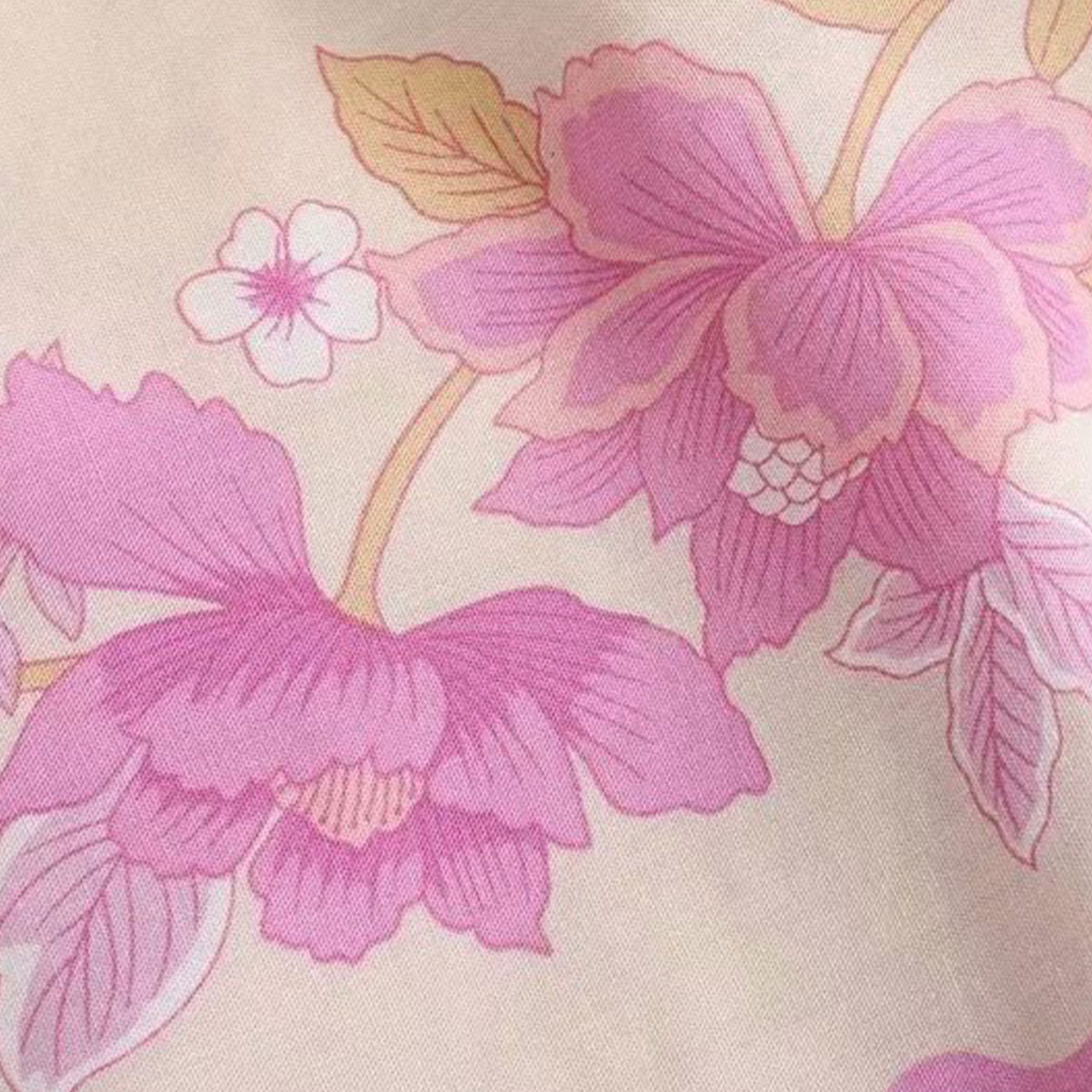 Pink Lovebird Boho Floral Print Long Sleeve Blouse