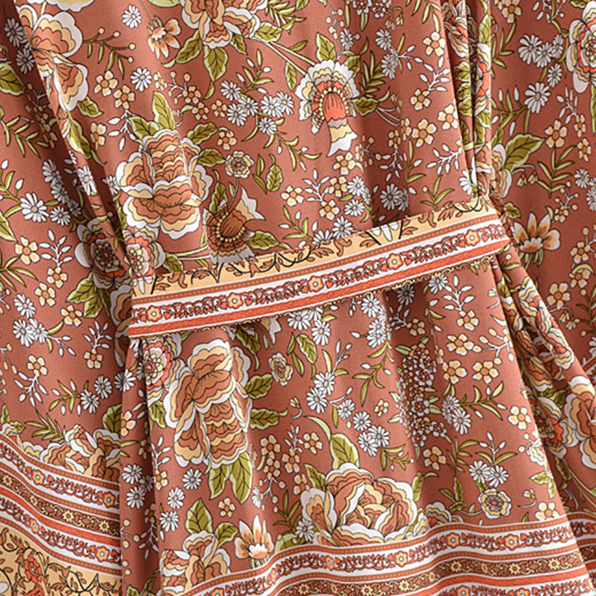 Sienna Rose Pony Boho Floral Print Short Robe