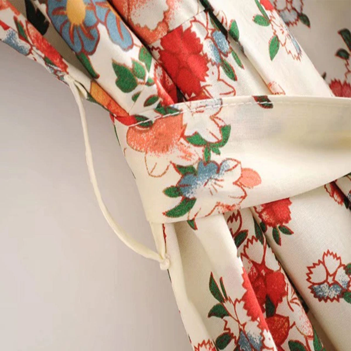 Wedding White Boho Floral Print Maxi Robe