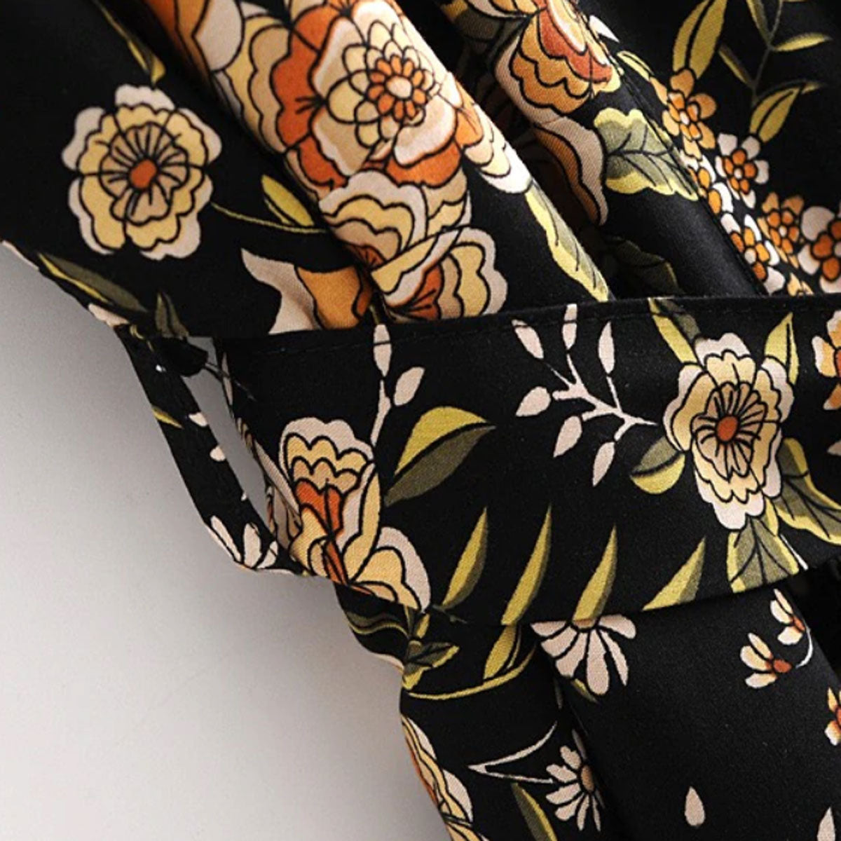 Dark Horse Boho Floral Print Maxi Robe