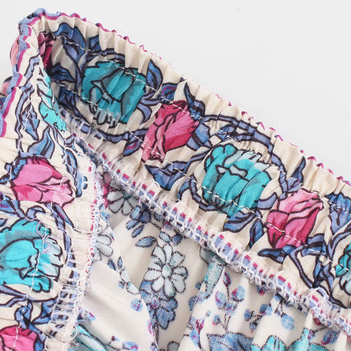 Rose Bloom Boho Floral Print Maxi Skirt