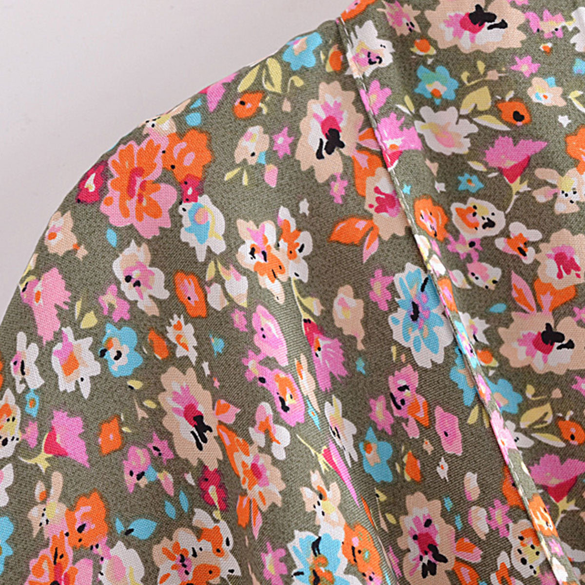Clary Sage Boho Floral Print Crop Top