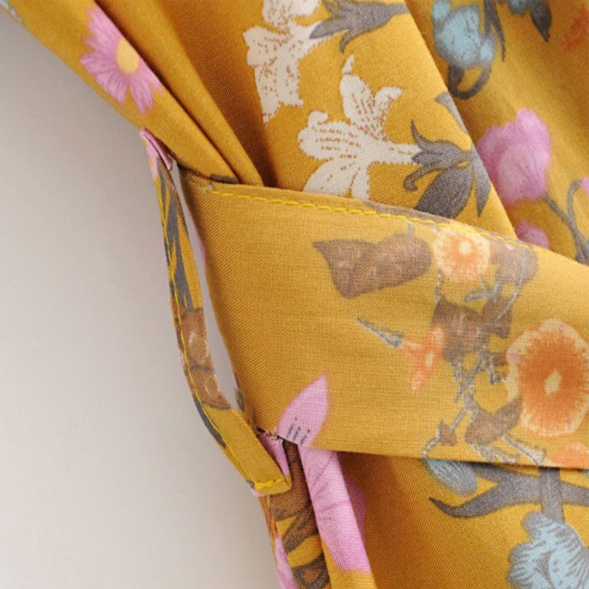 Golden Hour Boho Floral Print Short Robe