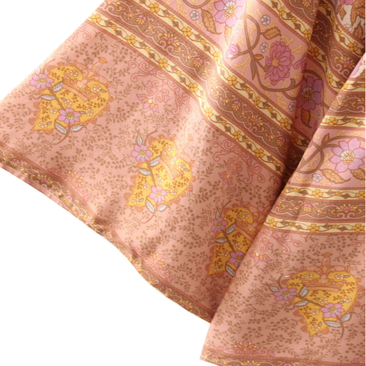 Monticello Rose Boho Floral Print Short Robe