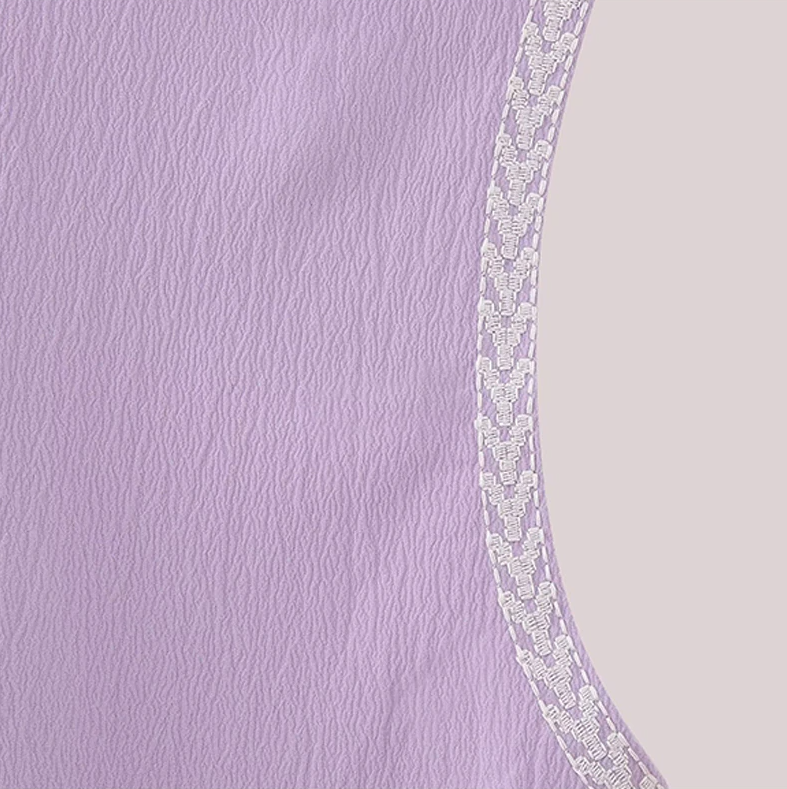Lavender Blooms Boho Floral Embroidered Vest