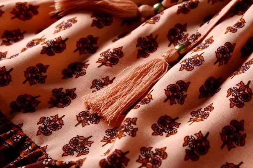 Rose Dunes Floral Print Mini Skirt