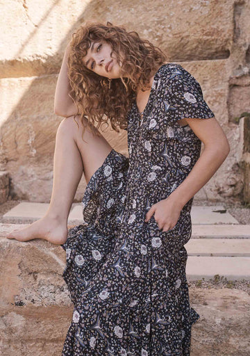 Valentina Fiesta Day Dress Black