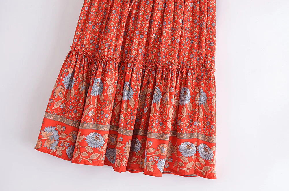 Garden Blooms Floral Print Mini Skirt